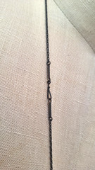 Vintage Soviet Era Hand Made Enamel Rostov Finift Filigree Chain/Pendant