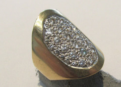 Estate 14k 1.50 ctw VS1- SI1 G Pave Diamond Ring Cigar Band Style 7 MAKE OFFER