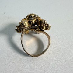 Vintage Signed Hollycraft 1952 Rhinestone Adjustable Ring