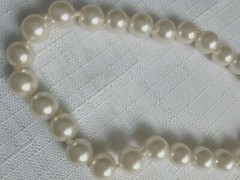 Vintage Faux Pearl Knotted Necklace 16 Inches. As Pictured -VM162