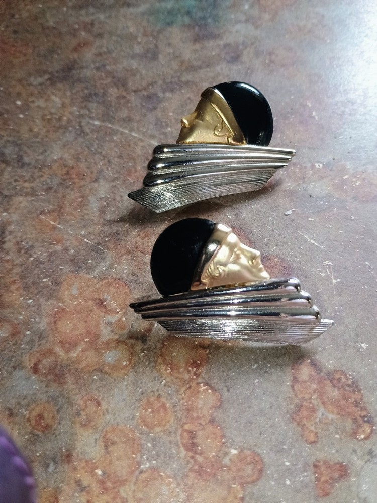 Vintage Art Deco Style Earrings Clip Ons Demmi Parrure