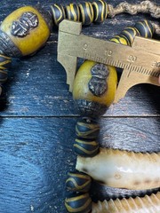 Vintage Nepal Shell Tusk Necklace • Himalayan Tribal Statement Necklace • Handc