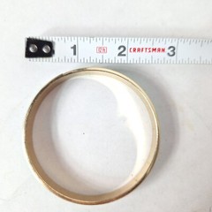 Vintage Blue Gold Tone Enamel Bangle Bracelet Womens Costume Jewelry
