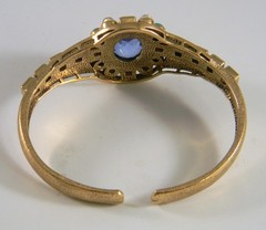 Nicky Butler Bronze Multi Stone Blue Topaz Cuff Bracelet