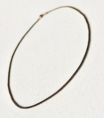 Vintage 14k Gold 2mm Serpentine Chain-15”-5.2G-Arezia Oro SRL-Arezzo, Italy