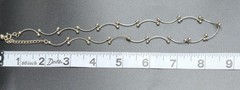 Vintage Sterling Silver 925 Modernist Bone Design Necklace Bar & Ball