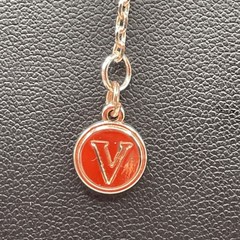 Necklace Vintage SIGNED V Heart Pave Rhinestones Rose Gold Tone Jewelry