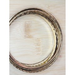 Vintage Gold Tone Bangle Bracelet Lot 14 Stackable Bangles Textured Twisted