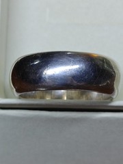 Vintage Sterling Silver 925 Men’s Dome Band Ring Size 9.75 Wide 8mm 6.2g