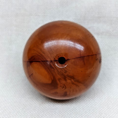 Antique Butterscotch Amber Swirl Bakelite Bead Single 37 Grams 40mm Prayer ???