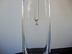 VINTAGE 1970-80s CHILD’S 5MM CLEAR CUBIC ZIRCONIA 14KT GOLD FILLED PRONG PENDANT