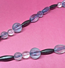 Vintage Anthony Alexander Silver Tone Blue/Teal Lucite Statement Necklace 20″
