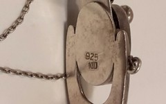 Heavy Sterling Silver N D Black Onyx Bracelet Chain Linked Art Deco 35 gram 7″