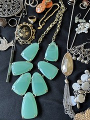 3.5 Lbs! 50+Vintage lot Of Silver And Gold Tone Necklace/bracelets/earrings/ring