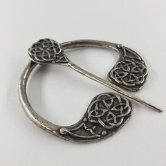 RDC 88 Vintage Penannular Sterling Silver CELTIC Brooch Shawl Kilt Cloak Pin 925
