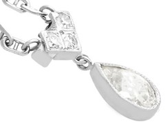 Antique 0.68Ct Diamond and 9k White Gold Necklace Circa 1930
