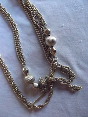 Vtg lot 4 necklace gold tone rope Monet bronze copper snake belt 28in 24in 17in