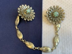 Vtg Brooch Lot Alpaca Sarah Cov MOP Enamel Faux Gem Scatter Pins Costume Jewelry