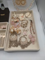 Peaches & Cream Gold Tone Jewelry. All Wearable. Some Branded. 96 PCs Lot #165