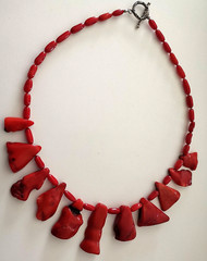Unique Red Coral Huge Beads Choker Necklace