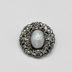 Vintage Antique Ornate Filigree Scarf Ring Clip