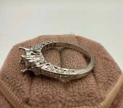 18 Karat White Gold 0.66ctw Diamond Tacori Mounting Ring
