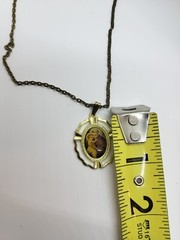 Vintage St Anthony Religious Necklace Pendant/Medal Gold Tone