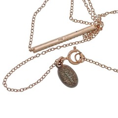 Rose Gold Tone Cubic Zirconia Bar Necklace | Sterling Silver 925 | 16″-17″
