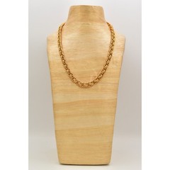 Napier Vintage 24″ Chunky Curb Rope Chain Necklace Gold Heavy Signed 1970s BinBM