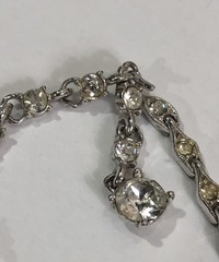Bogoff Necklace Choker Rhinestone Silver Tone 15.5 in Length – Vintage