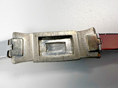 Antique 1920s 1930s Art Deco Tru White Plate Link Rhinestone Bracelet – 6.75″