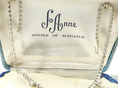 1950’s Jo Anne Jewels of Elegance Rhinestone Necklace & Earrings Set