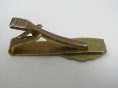 Vintage 1968 Nixon Election Winner White House Tie Clip Bar Gold Tone Enamel