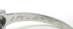 Antique Art Deco Setting Mounting Platinum Hold 4.5-5MM Ring Size 5 UK-J1/2