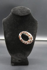 Vtg Brooch Silver Tone and Enamel Panther Print Unsigned Jackie Collins