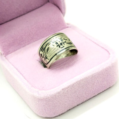 Vintage RING KUBACHI Silver⭐️916 stamp Star ussr with Blackening-size: 6.5US #13