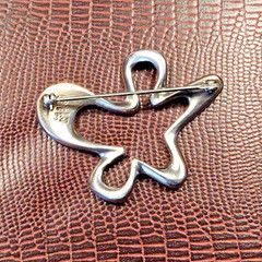 Georg Jensen Splash Brooch #321 – 4.5 cm  x  3.7 cm Sterling Silver 925 Denmark