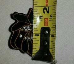 Vintage Man Made Tortoise Shell, Lucite (plastic) Enamel & Rhinestone Pin Brooch