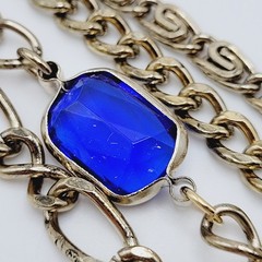 Maximalist Waterfall Gold Tone Multi Chain Beaded Station Vintage Necklace Korea