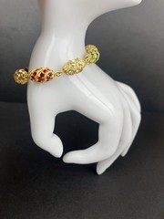 Camrose & Kross Jacqueline Kennedy Fabergé Style Egg Bracelet W/Box &COA