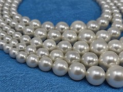 Vintage 5 Strand Graduated Faux Pearl Necklace 14 – 17 Inches Japan Ivory