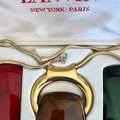 1970’s LANVIN Bijoux Paris “KEIRA” Interchangeable Lucite Pendant Necklace Set