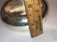 GREAT MODERNIST STERLING SILVER BANGLE BRACELET PATRICIA VON MUSULIN HEAVY 195gr