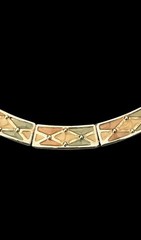 Vintage Art Deco Harlequin Green Beige Enamel Choker Earrings Jewelry Set