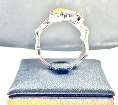 Vintage Sterling & Copper Carolyn Pollack Zig Zag Multi-Gemstone Ring Size 8.25