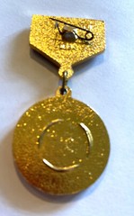 Russian Hero of Soviet Union Nikolay Masalov Medal Pin Gold Tone Enamel Award