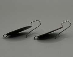 TOZ BAIKIN Women’s Earrings Pierced Copper Sterling Silver Artisan 1.5”