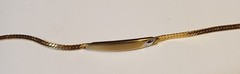 Vintage Speidel USA Two Tone Gold ID Bracelet with Silver Heart – NOS