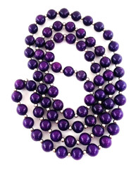 Vintage Beaded Purple Amethyst Necklace 30 in