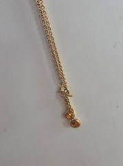 VINTAGE ESTATE SIGNED LIZ CLAIBORNE GOLD TONE 42″ NECKLACE!
